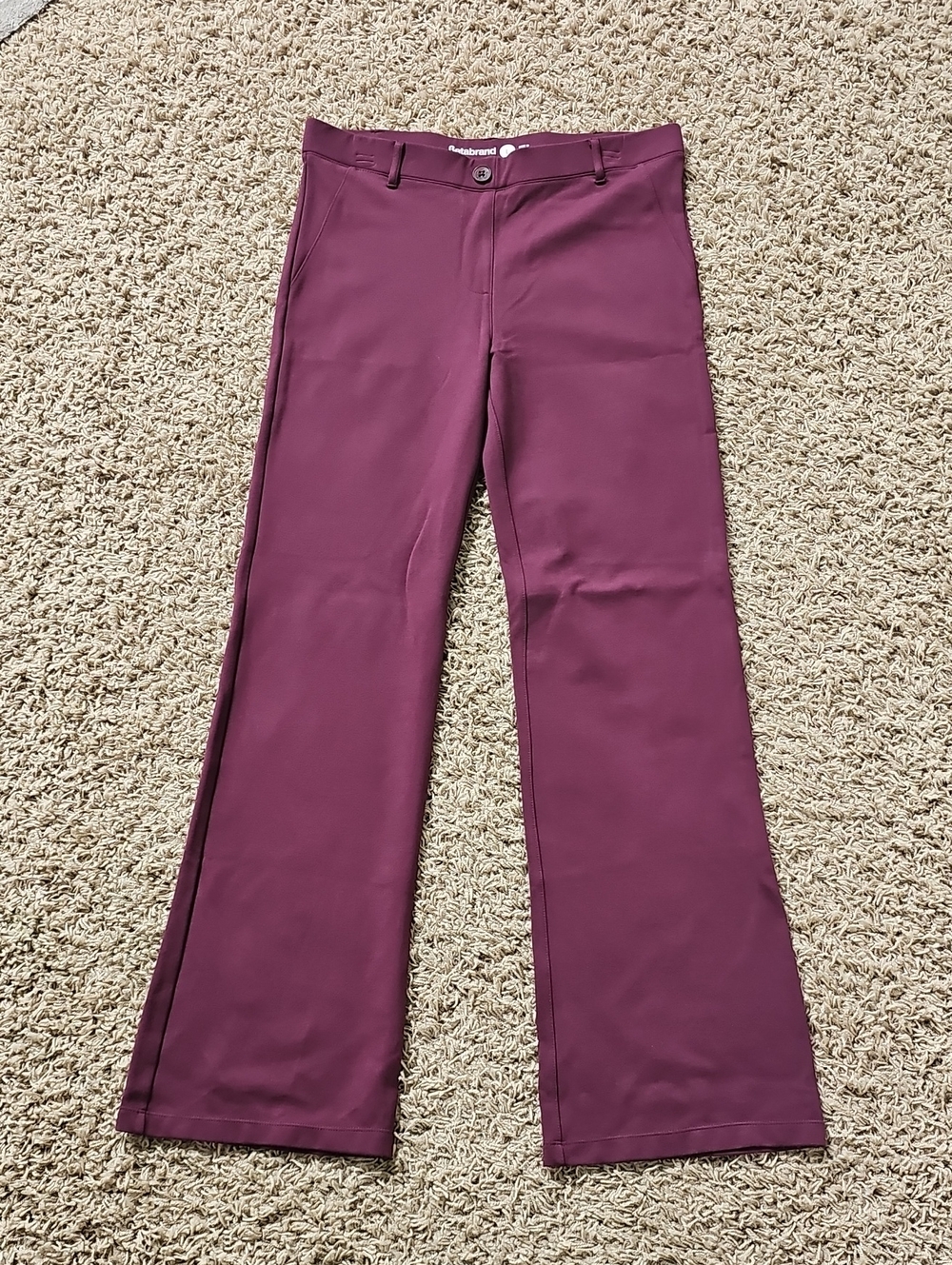 Betabramd DPYP Dress Pant Yoga Pant Large Bootcut Burgundy - Picture 3 of 6